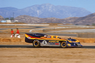 Mark Donohue racing the powerful Porsche 917/30 in 1973