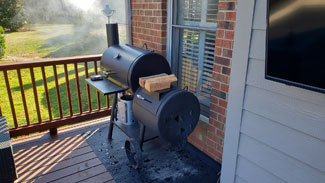 Ben Bretzman with his Old Country Pecos Smoker.