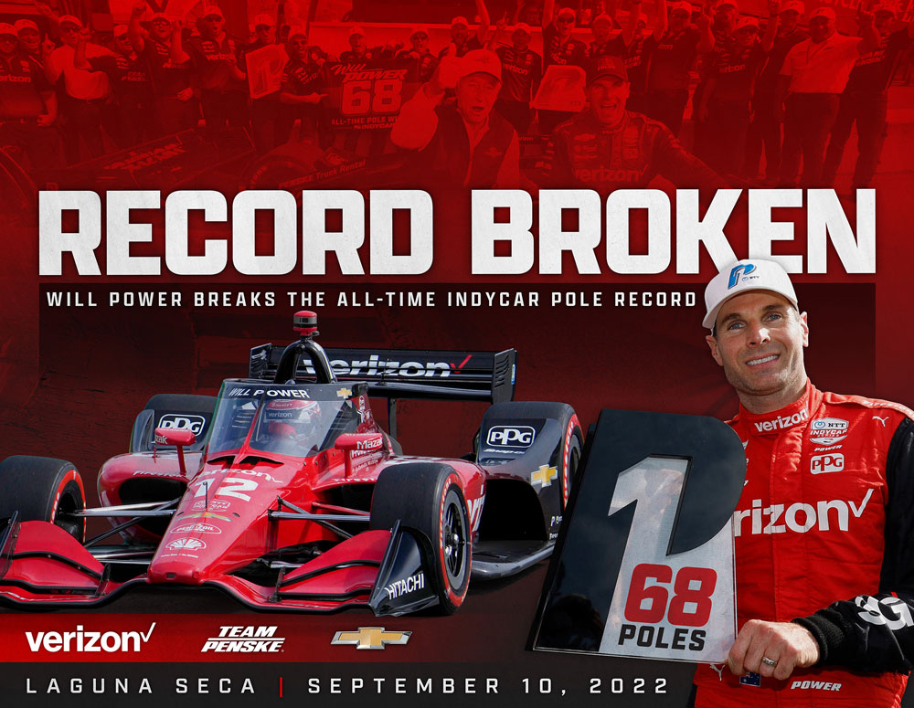 Team Penske News Power Powers to Pole Record