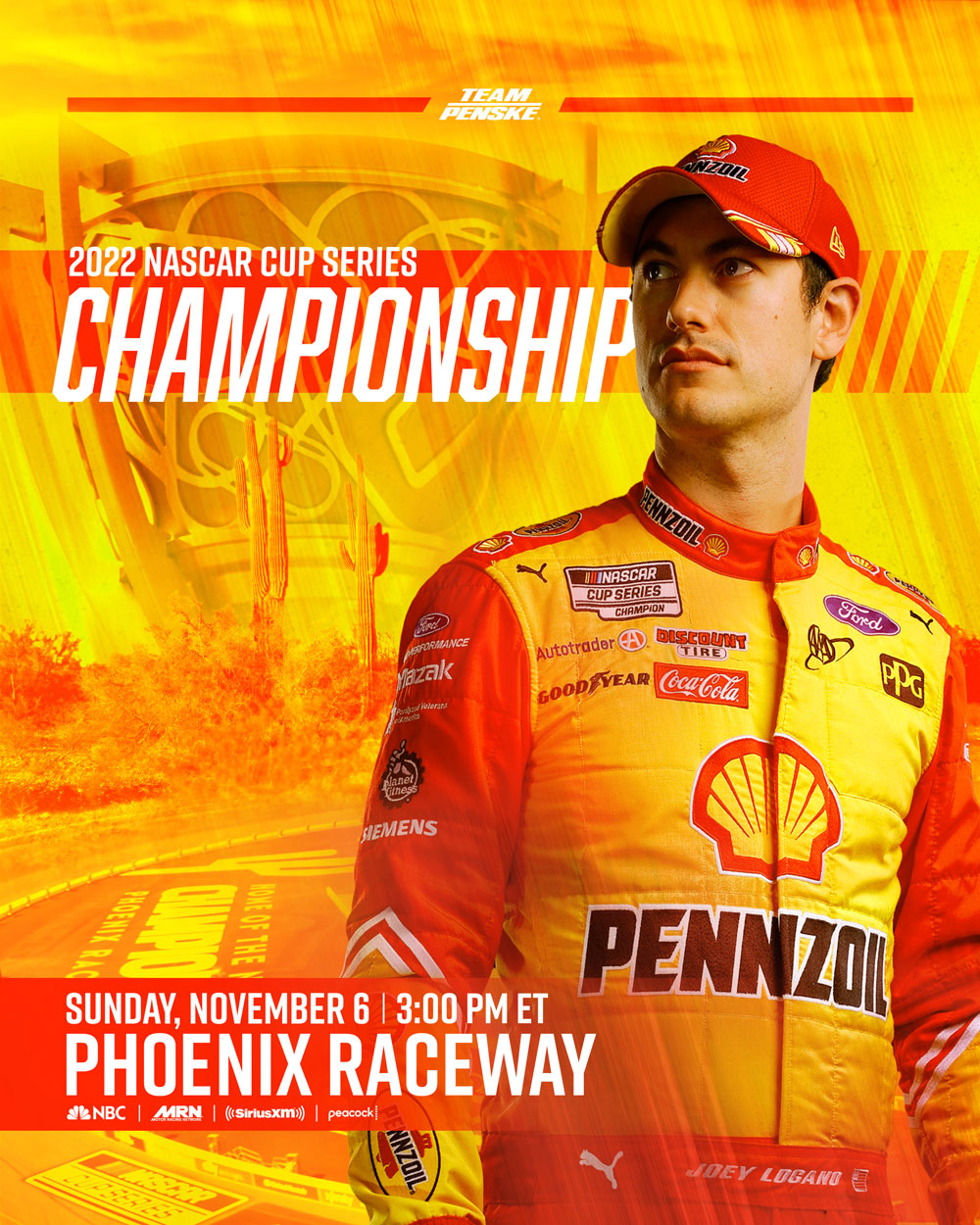 Team Penske News CHAMPIONSHIP TUNEIN Logano Looking for Title