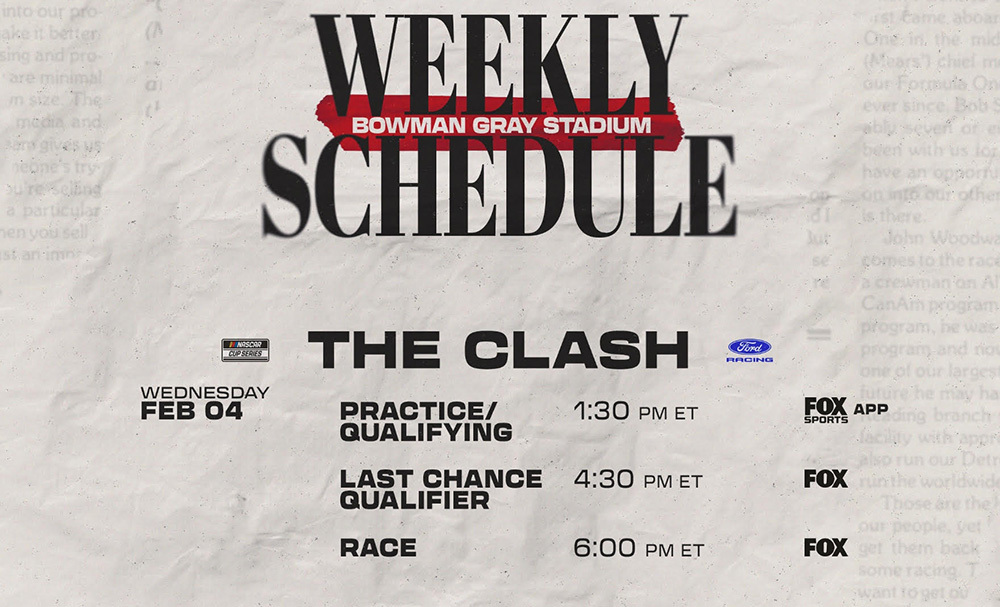 Tune In: Clash at Bowman Gray 